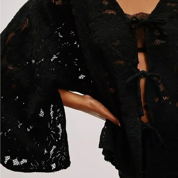 Free People Lace kimono jacket top - Picture 2 of 9